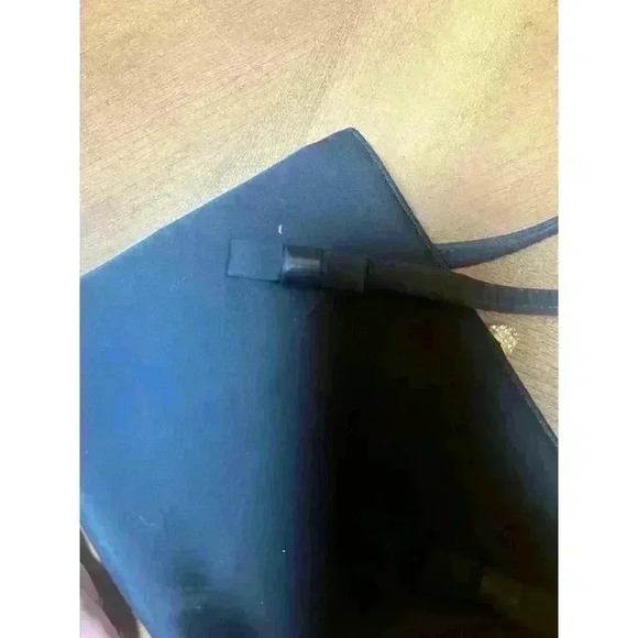 Vintage After five handbag black top clasp with cute bow details - Picture 4 of 9